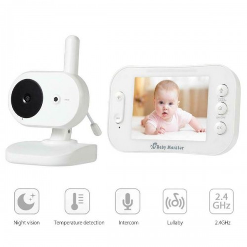 ασύρματη ψηφιακή οθόνη μωρού με lcd 3,5 ιντσών με αμφίδρομη οθόνη ήχου και βίντεο sp852